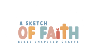 a sketch of faith logo with tagline