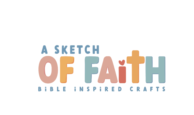a sketch of faith logo with tagline
