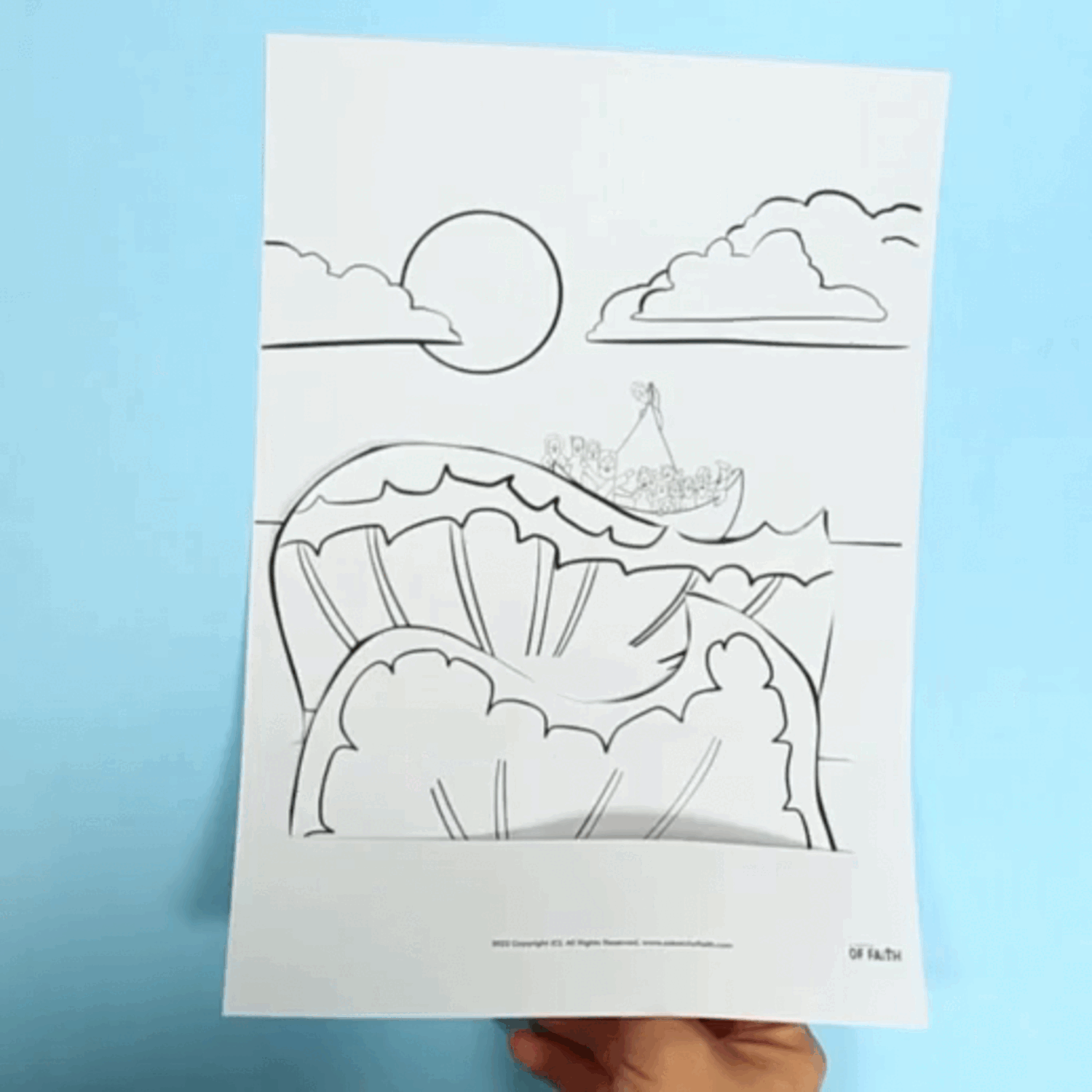 instructions Jesus calms the storm Bible craft