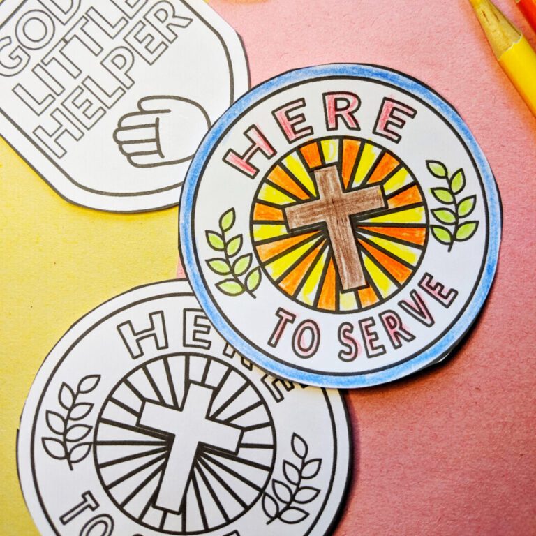 serving badges kids craft for helping