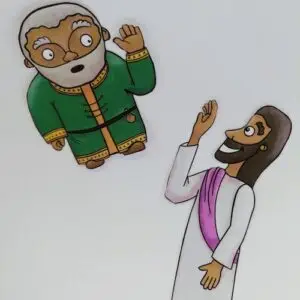 zacchaeus and jesus bible craft for kids 3