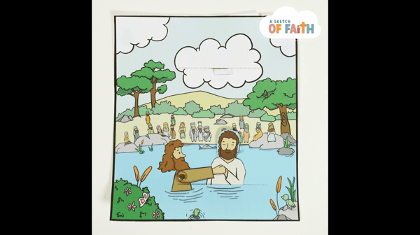 Jesus Baptism Bible craft
