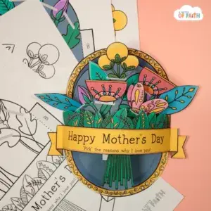 Mothers day flower craft for kids