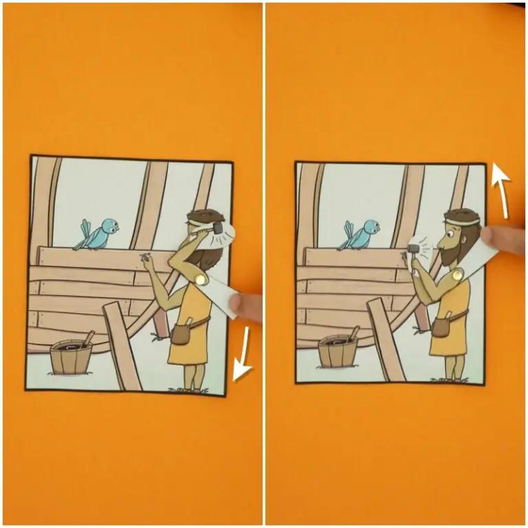 Noah builds the ark craft for kids easy