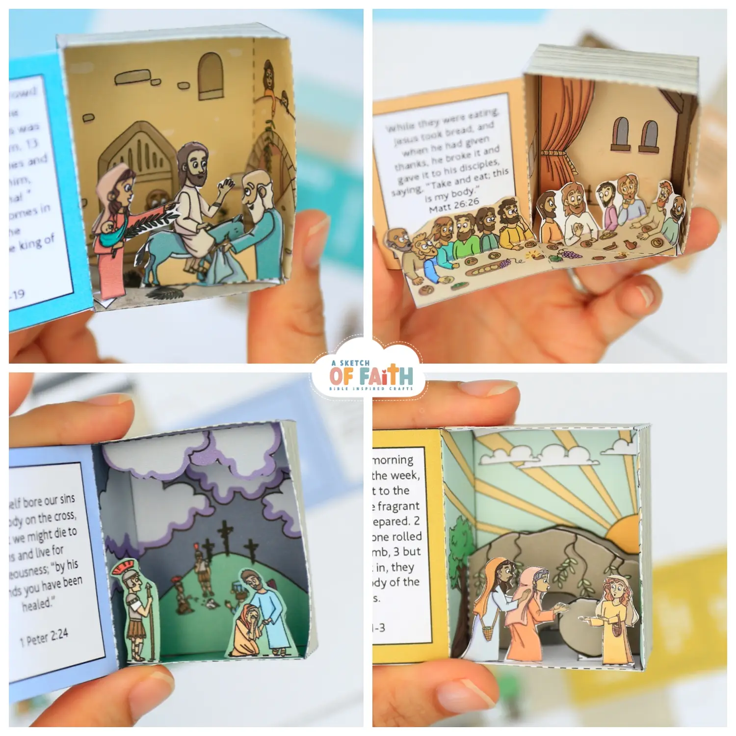 easter mini books Bible craft