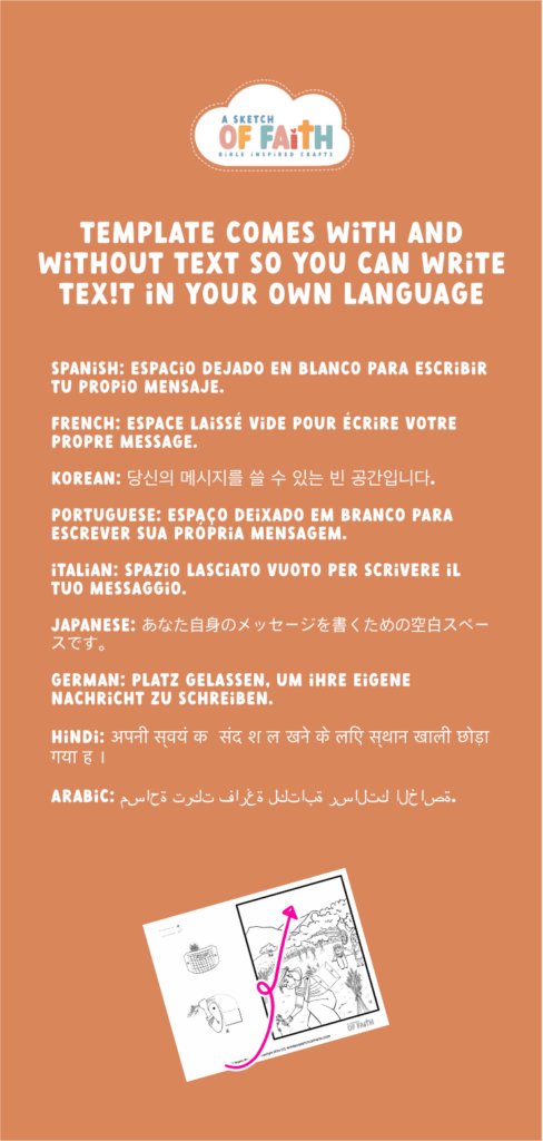 Graphic explaining that this craft can be use in multiple languages