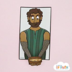 Jacob tricks Isaac Bible Craft easy 1