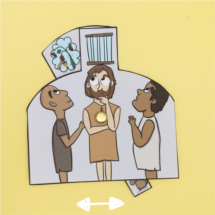 joseph in jail interprets dreams Bible craft template for kids