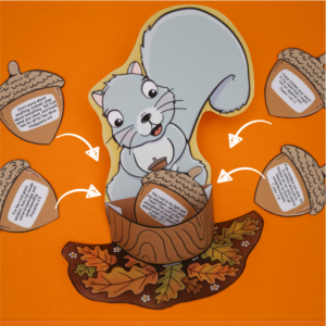 Bible verse keeper craft with squirrel