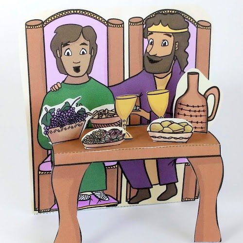 David and Methibosheth bible craft for kids