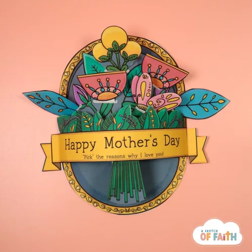 Mother’s Day Craft paper flowers Mothers day flower craft for kids
