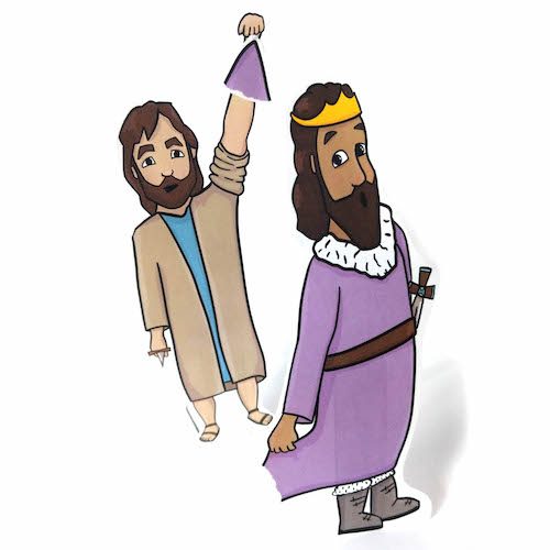 david catches saul in a cave bible craft for kids