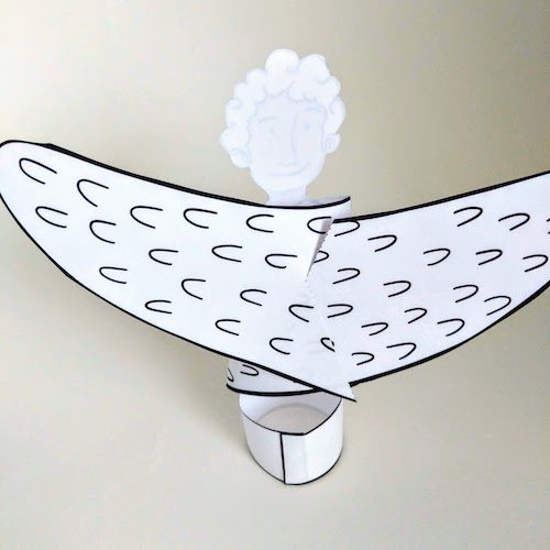 angel paper craft for sabbath or sunday school